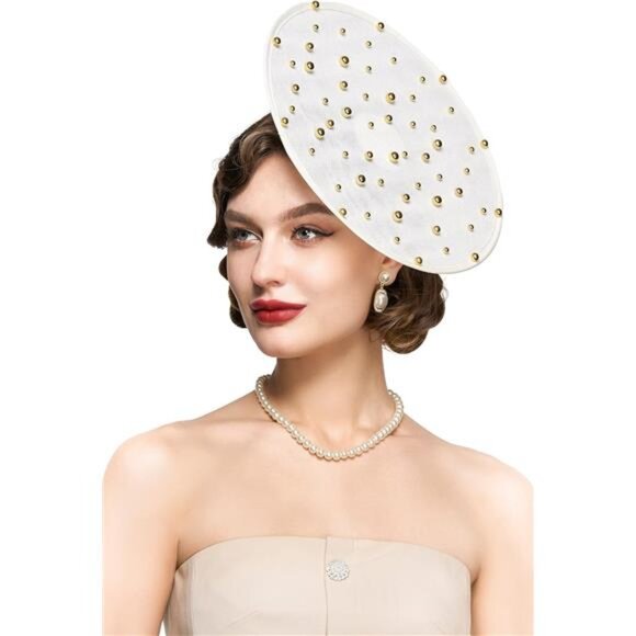 Fascinator Hat Cocktail Tea Party Fascinator Derby Headband Flat main image 15